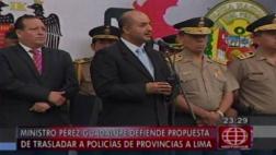 Pérez Guadalupe defiende traslado de policías hacia Lima