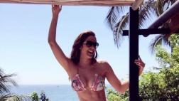 Karen Schwarz lució su increíble figura en Facebook