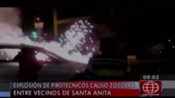 Santa Anita: quema de pirotécnicos en vía pública causó pánico