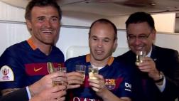 Barcelona: así brindaron los campeones de la Copa del Rey