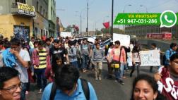 UNI: estudiantes salen a marchar por compañero atropellado