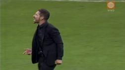 Simeone arengó al Atlético previo a penales, pero no le resultó