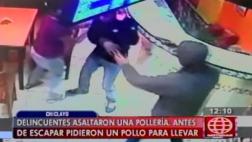 Chiclayo: hampones pidieron pollo a la brasa durante asalto