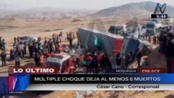 Moquegua: 6 muertos en quíntuple choque en Panamericana Sur