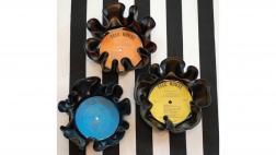DIY: Crea un colorido tazón usando un disco de vinilo