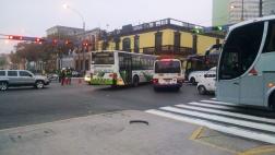 Cerraron tránsito en Plaza Bolognesi por Día de la Bandera