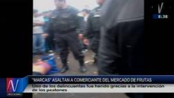 'Marca' fue baleado tras asaltar a mujer en mercado de frutas