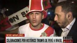 Miraflores: así celebran hinchas victoria de Perú ante Brasil