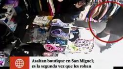 San Miguel: captan en video robo a mano armada en boutique