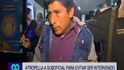Ate: chofer de combi atropelló a mujer policía e intentó huir
