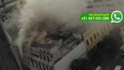 Incendio afecta edificio del Centro de Lima (VIDEO)