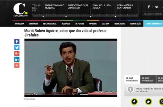 Rubén Aguirre: los medios informan sobre su muerte con pesar