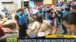 Iquitos: comerciantes golpearon con pescados a serenos