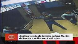 San Martín de Porres: a balazos se llevan S/18 mil de tienda