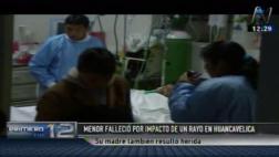 Huancavelica: niña de un año murió al ser alcanzada por un rayo