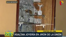 Cercado: frustran asalto en joyería en Jirón de la Unión