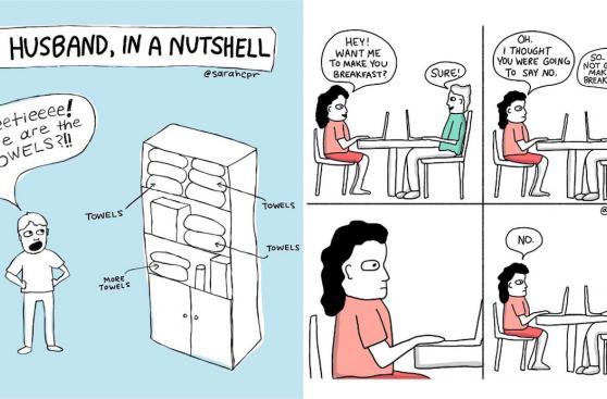 La realidad de la vida en pareja en divertidos dibujos