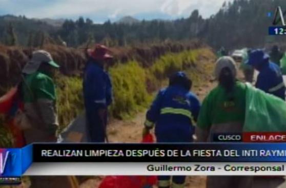 Inti Raymi: recogieron toneladas de basura en Sacsayhuamán