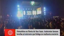 Ráfaga: a botellazos protestaron por cancelación de concierto