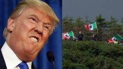 Las banderas mexicanas que truncaron una presentación de Trump