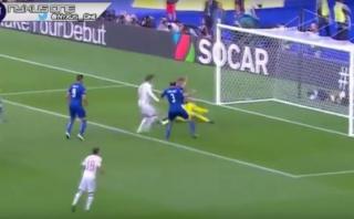 Chiellini abrió el marcador ante España con rebote de De Gea