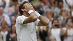 Ni él se lo cree: Del Potro venció a Wawrinka en Wimbledon