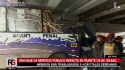 Magdalena: bus quedó atascado debajo de puente de Av. Brasil