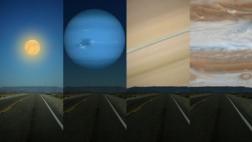 Así sería el firmamento si reemplazamos a la Luna por planetas