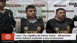 Santa Anita: capturan a 'raqueteros' tras asaltar a transeúnte