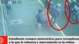 Estudiante fue víctima del robo de su segunda moto en 4 meses
