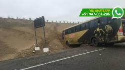 Cañete: 1 muerto y 3 heridos tras choque de bus interprovincial