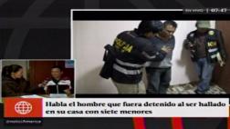 Así se defendió el sujeto que fue detenido con 7 menores en SJL