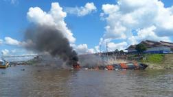 Iquitos: explosión en crucero de lujo fue registrada en video