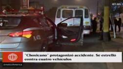Breña: chosicano con S/23 mil en multas causó choque en cadena