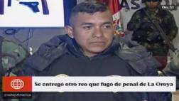 Se entregó uno de los presos que fugó de penal de La Oroya