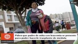 Buscan a padre de niña con leucemia para trasplante de médula