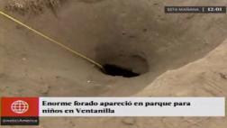 Callao: acusan a inmobiliaria de causar enorme hueco en parque