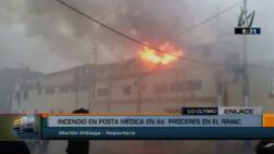 Incendio destruyó dos oficinas de posta médica en el Rímac