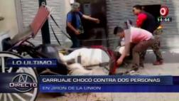 Caballo fuera de control dejó 2 heridos en Jr. De la Unión