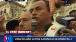 Gregorio Santos realiza mitin no autorizado en Plaza San Martín