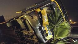 Lurín: bus que venía de Arequipa se volcó en Panamericana Sur