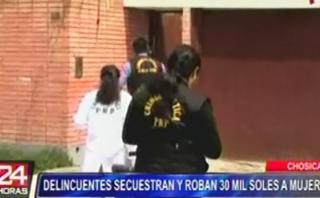 Secuestran a madre e hijo en su casa para robarles S/30 mil