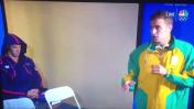 Michael Phelps y su reacción ante baile de nadador sudafricano