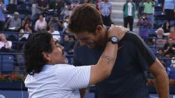 Lo que Del Potro le dijo a Maradona tras vencer a Djokovic