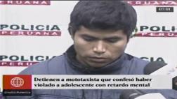 Mototaxista confesó que violó a menor con retardo mental