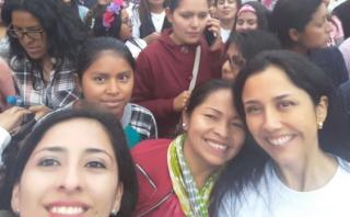 Ex primera dama Nadine Heredia participó en marcha #NiUnaMenos