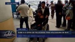Seis muertos y 50 heridos por vuelco de bus en vía Libertadores