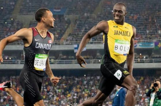 Río 2016: ¿Qué se dijeron Usain Bolt y De Grasse en la llegada?
