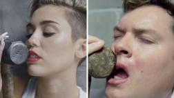 Perdió una apuesta y tuvo que recrear video de Miley Cyrus