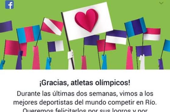 Así se despide Facebook de los Juegos Olímpicos Río 2016